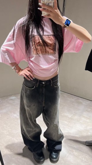 Pink Oversized Graphic T-Shirt with Embossed Badge Print view 6
