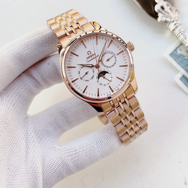 Omega Constellation Moonphase Rose Gold Watch