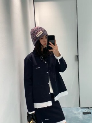 Miu Miu Black Wool Blend Button-Up Jacket view 2