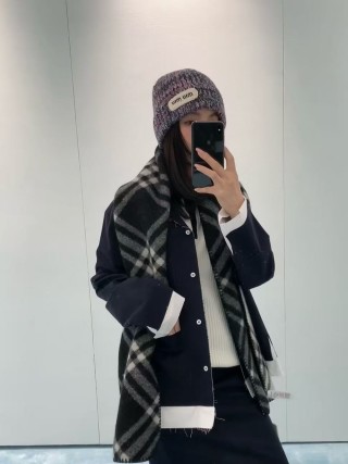 Miu Miu Black Wool Blend Button-Up Jacket view 4
