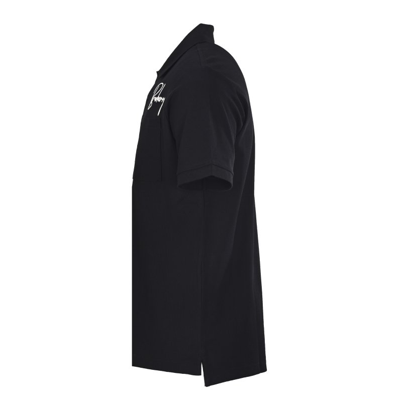 Burberry Signature Script Black Polo Shirt view