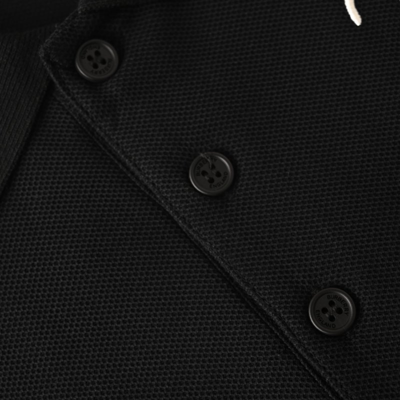 Burberry Signature Script Black Polo Shirt view