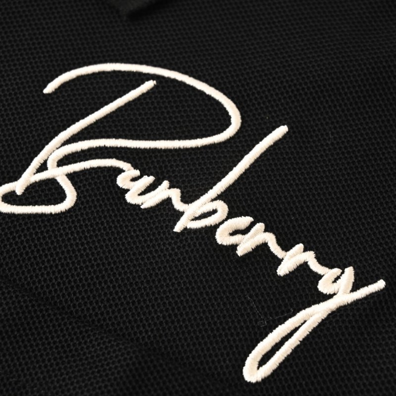 Burberry Signature Script Black Polo Shirt view