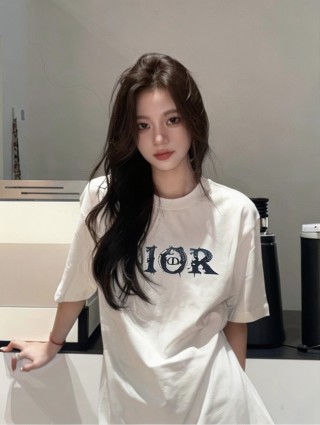 Dior Logo Short Sleeve T-Shirt White