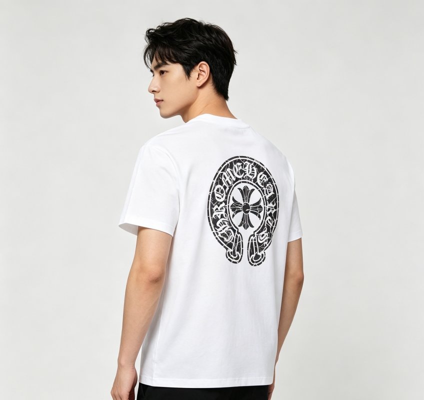 Chrome Hearts Cross Horseshoe White T-Shirt view