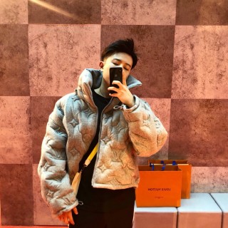 Louis Vuitton Monogram Down Jacket - Light Grey view 2