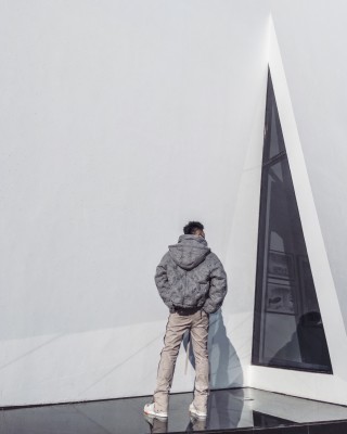 Louis Vuitton Monogram Down Jacket - Light Grey view 8