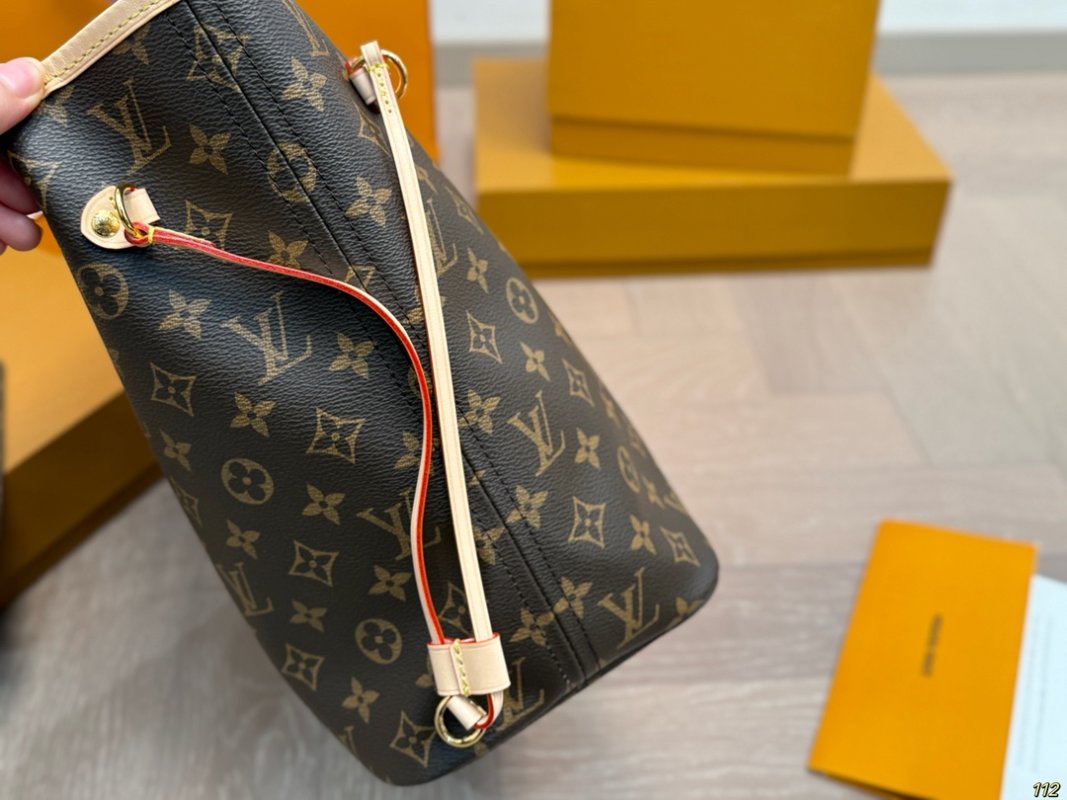 Louis Vuitton Neverfull Monogram Canvas Tote Bag Brown view
