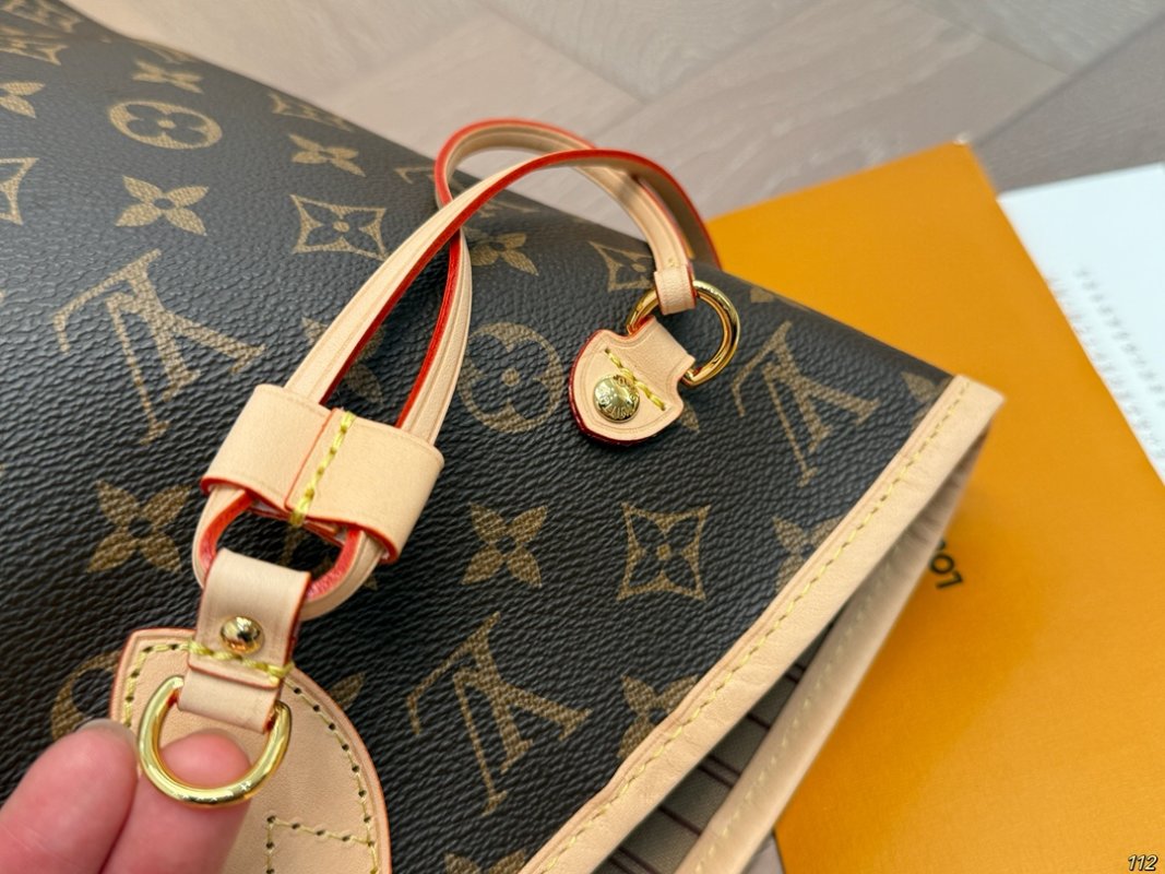 Louis Vuitton Neverfull Monogram Canvas Tote Bag Brown view