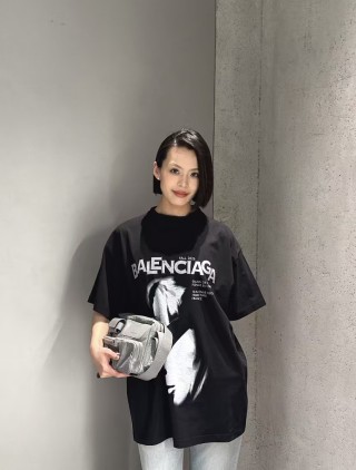 Balenciaga Graphic Print Black T-Shirt view 4