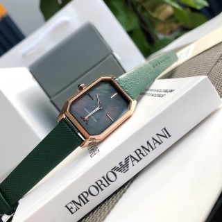 Emporio Armani AR11149 Square Green Leather Watch view 6