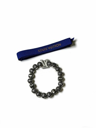 Louis Vuitton LV Monogram Bead Silver Bracelet view 5