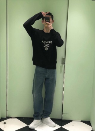Prada Black Logo Knit Sweater view 4
