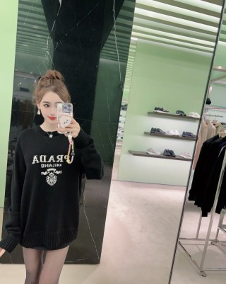 Prada Black Logo Knit Sweater view 6