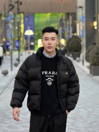 Prada Black Logo Knit Sweater view 9