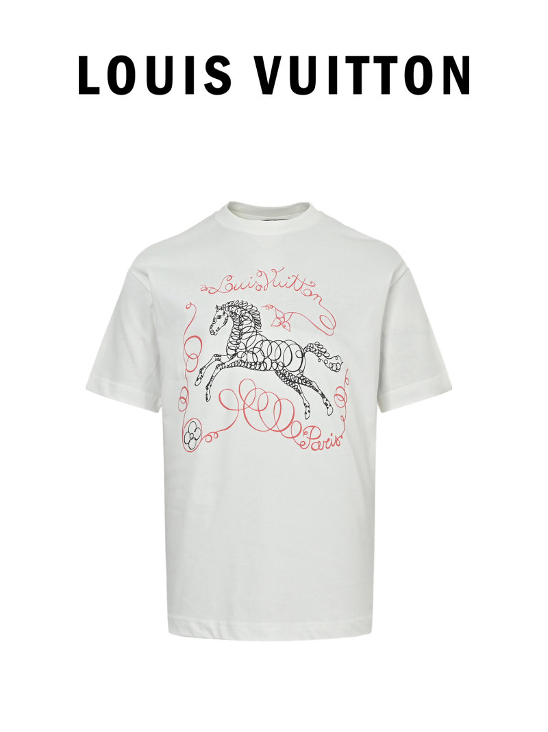Cream Horse Graphic Short Sleeve T-Shirt view