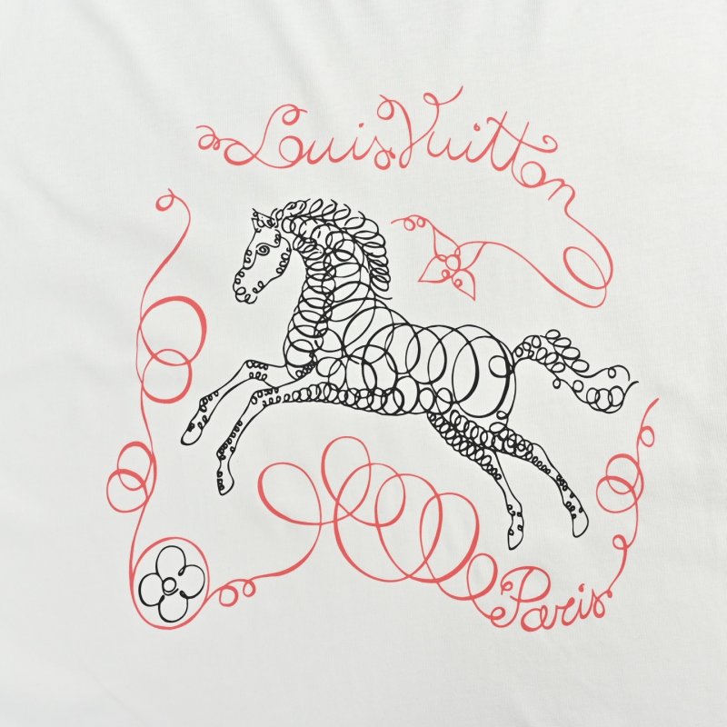 Cream Horse Graphic Short Sleeve T-Shirt view