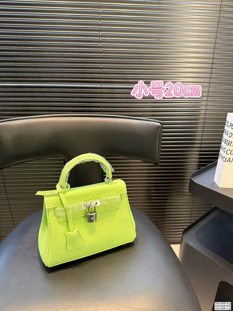 Hermès Kelly Inspired Handbag - Neon Yellow Small