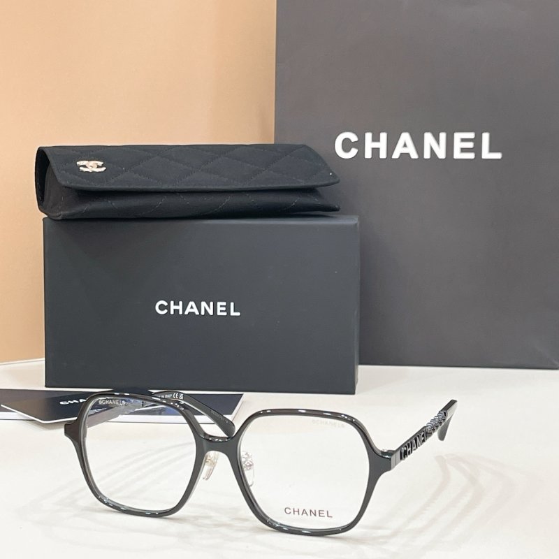 Chanel Model 0708 Clear Grey Square Frame Sunglasses view