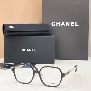 Chanel Model 0708 Clear Grey Square Frame Sunglasses view 4