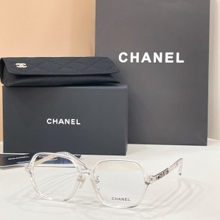 Chanel Model 0708 Clear Grey Square Frame Sunglasses view 6