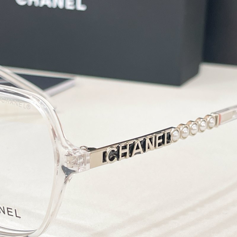 Chanel Model 0708 Clear Grey Square Frame Sunglasses view