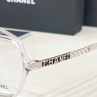 Chanel Model 0708 Clear Grey Square Frame Sunglasses view 7