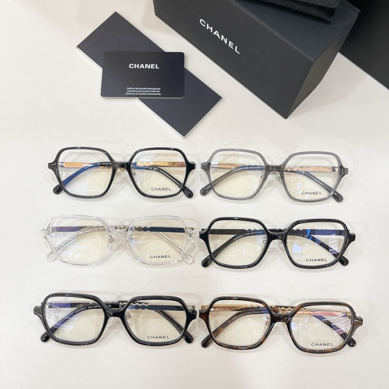 Chanel Model 0708 Clear Grey Square Frame Sunglasses view