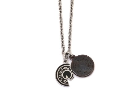 Hermès Horse Head Charm Silver Necklace 50cm