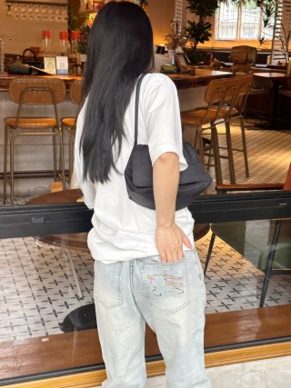 Light Wash Straight Leg Denim Jeans view 4