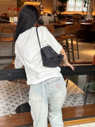 Light Wash Straight Leg Denim Jeans view 6