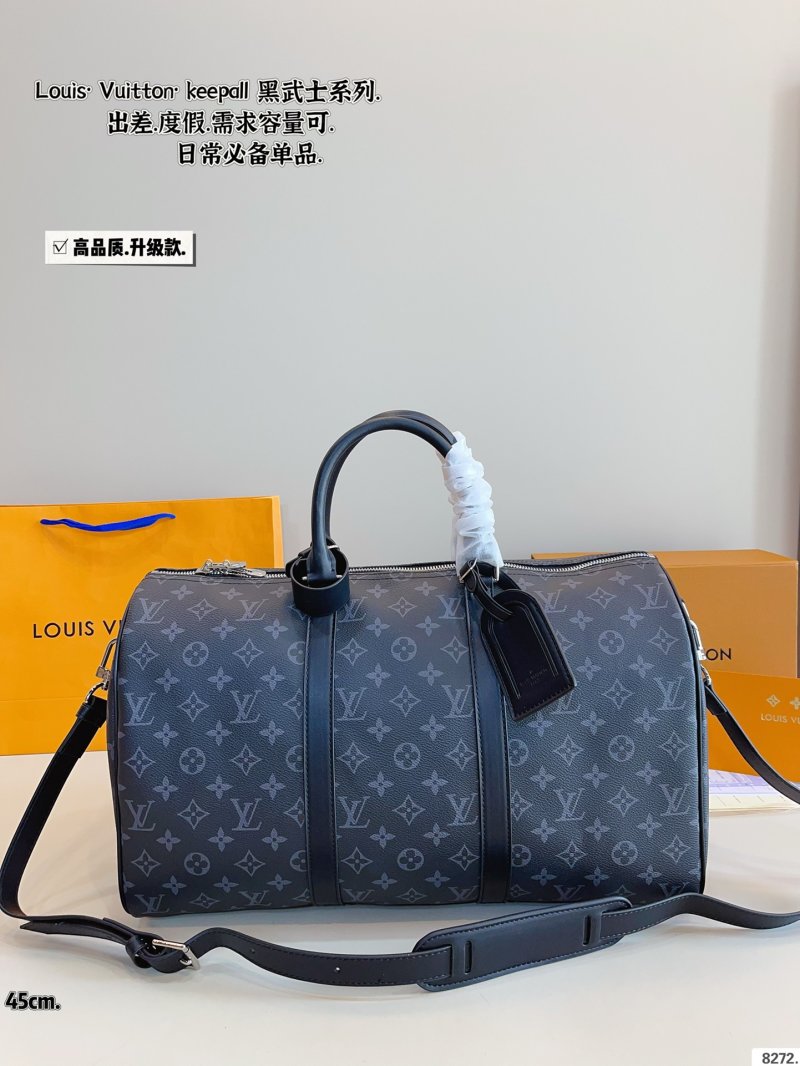 Louis Vuitton Keepall 45 Travel Bag Black Monogram