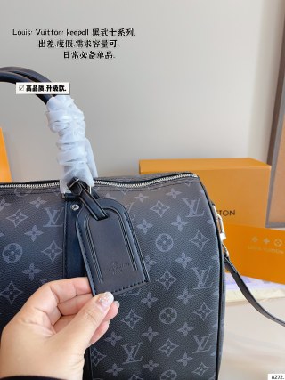Louis Vuitton Keepall 45 Travel Bag Black Monogram view 2