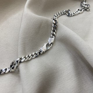 Gucci Double G Interlocking Silver Chain Necklace view 6