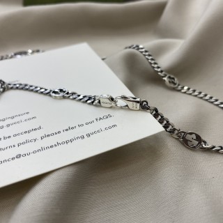 Gucci Double G Interlocking Silver Chain Necklace view 9