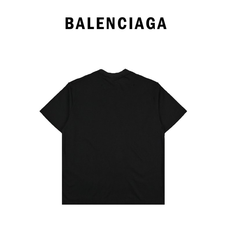 Black Oversized T-Shirt with Red Castle Graphic Print view