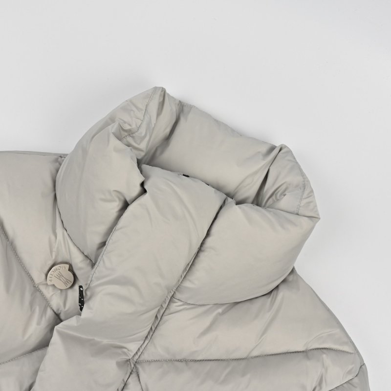 White Quilted Puffer Down Jacket view