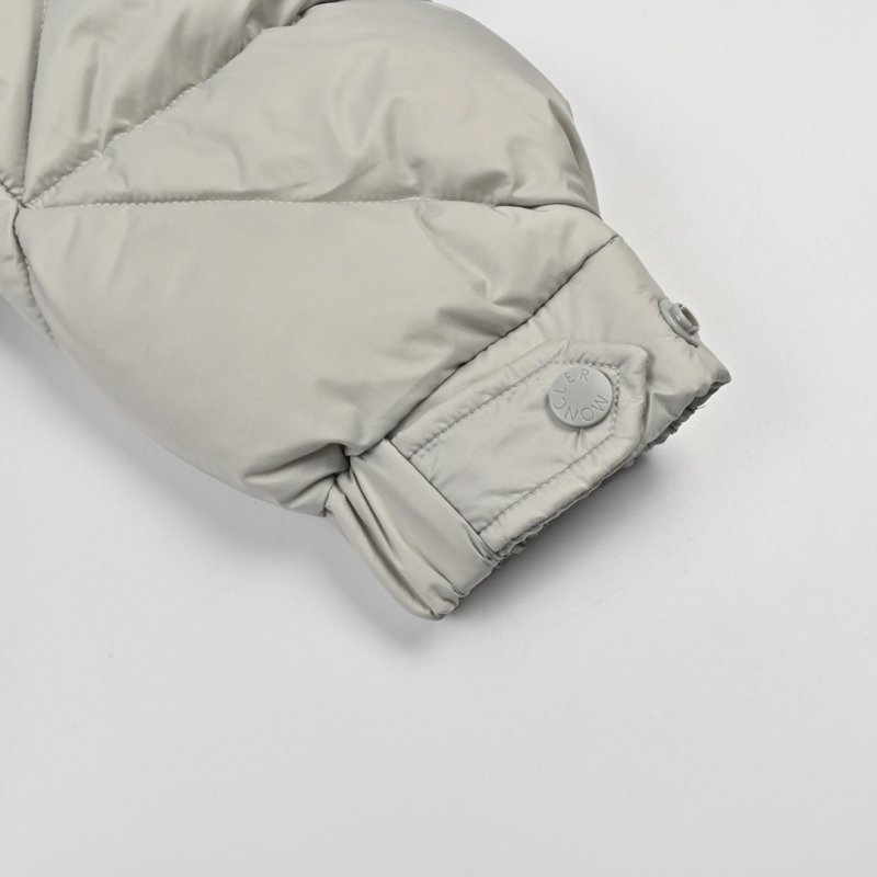 White Quilted Puffer Down Jacket view