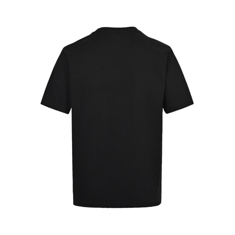 Black Short Sleeve Tee with Gold Crest Embroidery view