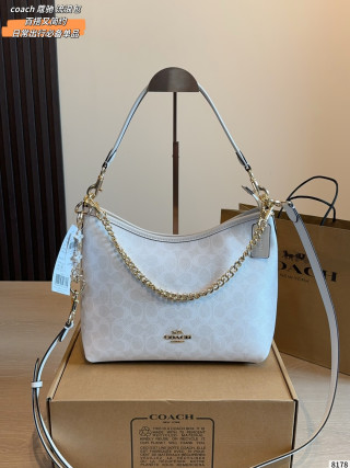 Coach Laurel Hobo Bag in Light Blue Signature Canvas view 2