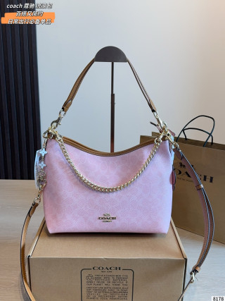 Coach Laurel Hobo Bag in Light Blue Signature Canvas view 3