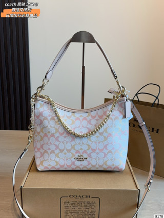Coach Laurel Hobo Bag in Light Blue Signature Canvas view 4