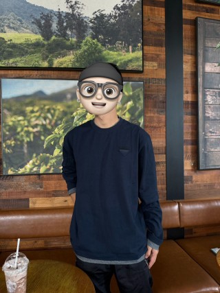 Prada Navy Long Sleeve T-Shirt