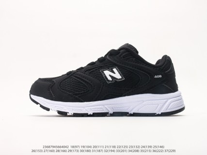 New Balance 408 Black White Kids Running Shoe
