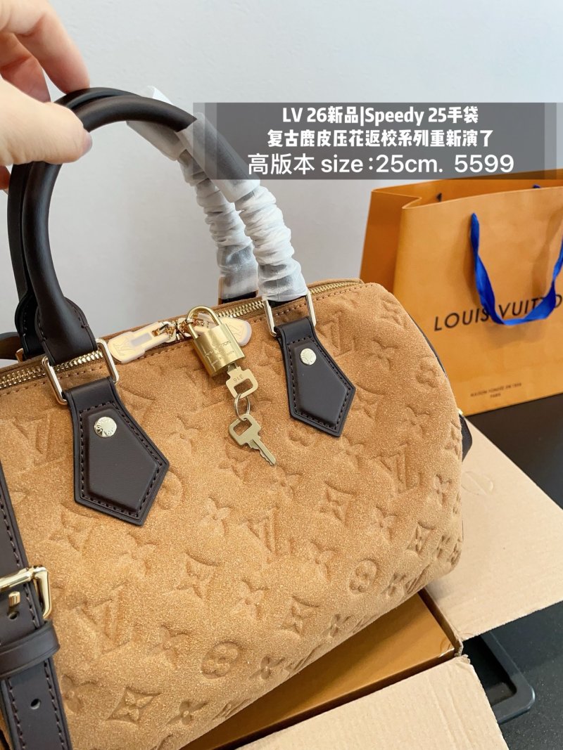 LV Speedy 25 Monogram Handbag Caramel Brown UA Replica view