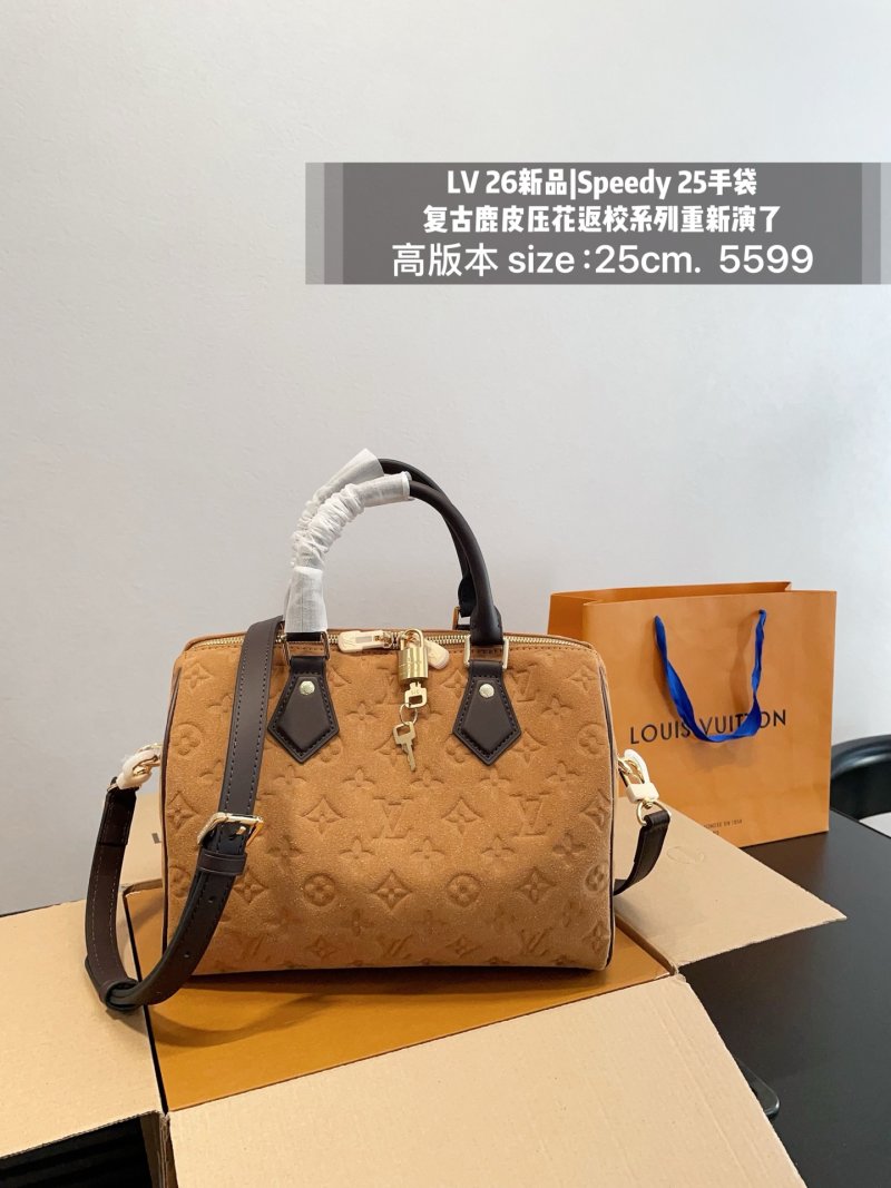 LV Speedy 25 Monogram Handbag Caramel Brown UA Replica view