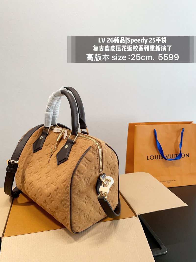 LV Speedy 25 Monogram Handbag Caramel Brown UA Replica view