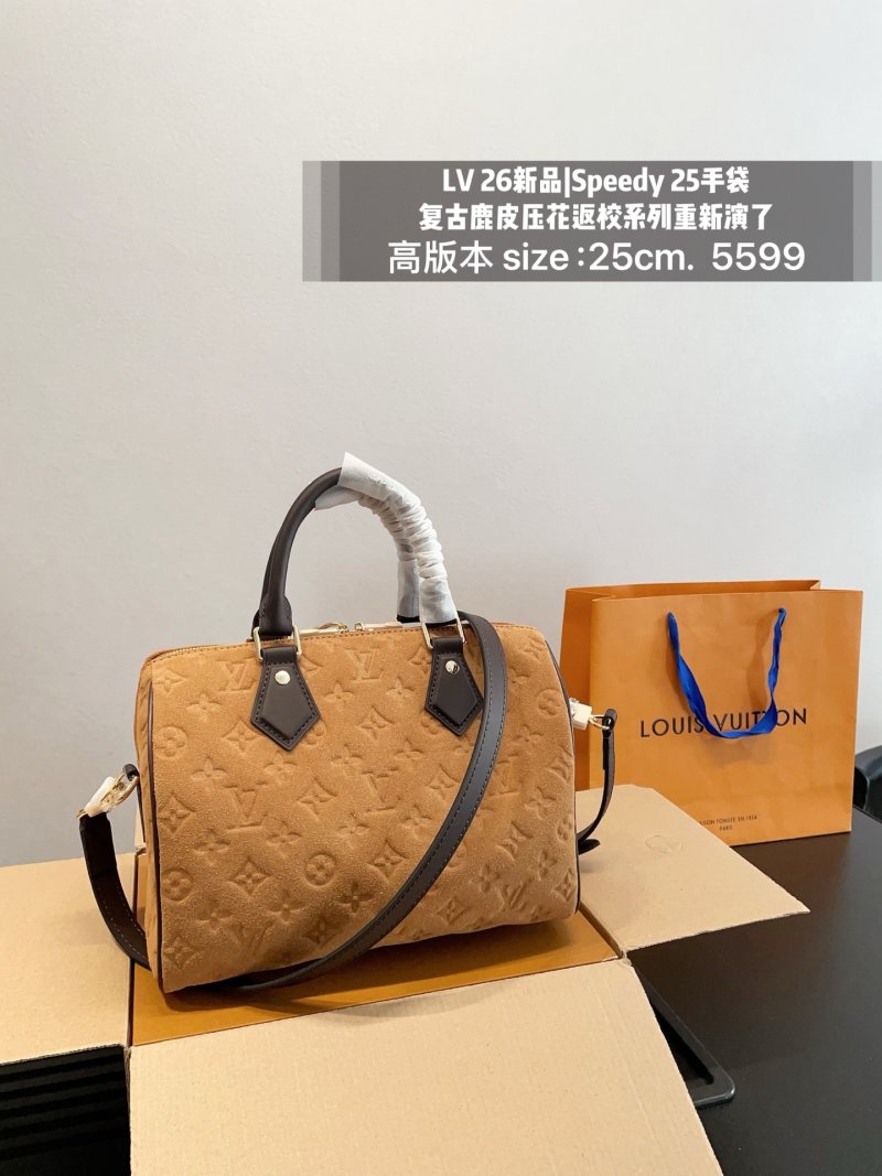 LV Speedy 25 Monogram Handbag Caramel Brown UA Replica view