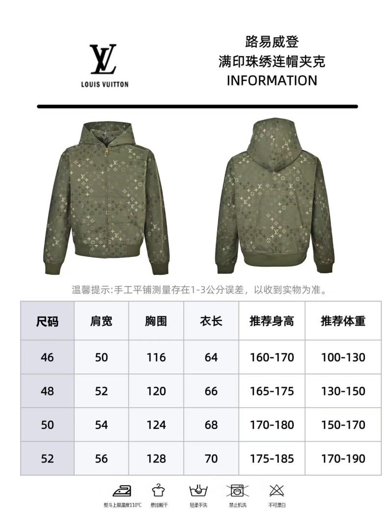 Louis Vuitton Monogram Beaded Hoodie Jacket Olive Green view