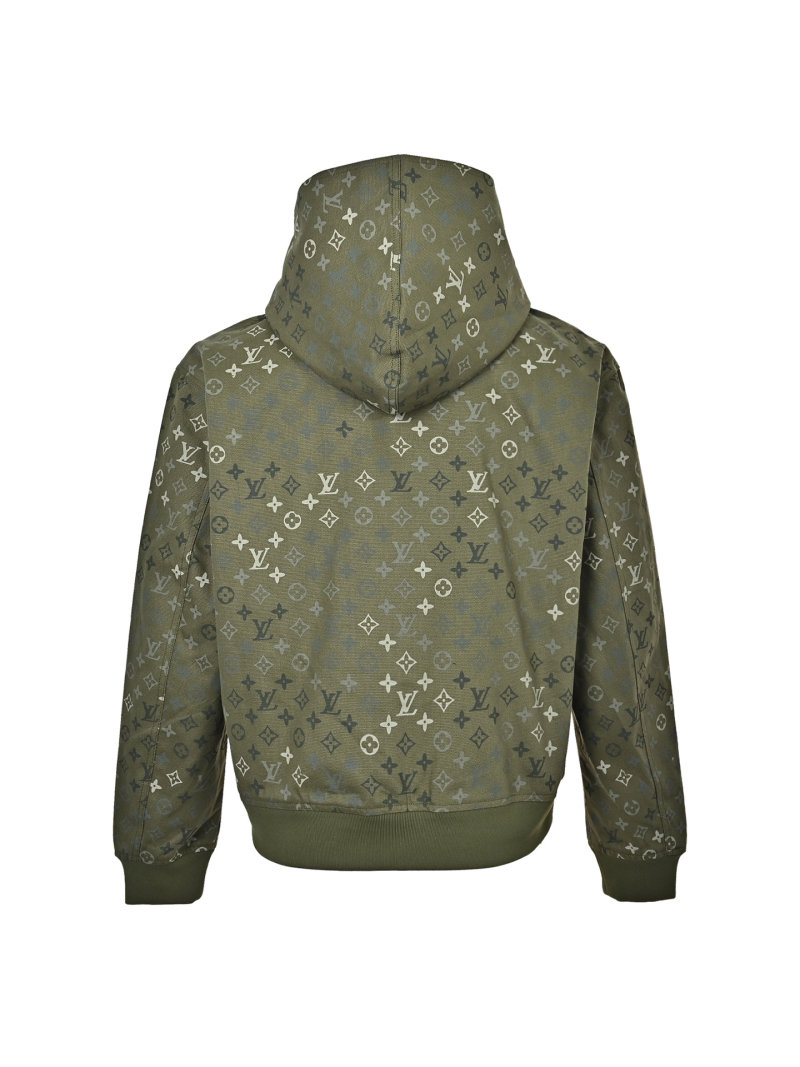 Louis Vuitton Monogram Beaded Hoodie Jacket Olive Green view
